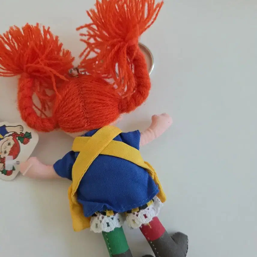 [BUNJANG] Pippi Longstocking Doll Keychain - New &amp; Rare / [새상품] 말괄량이 삐삐 인형 키링 빈티지 인형 소품샵