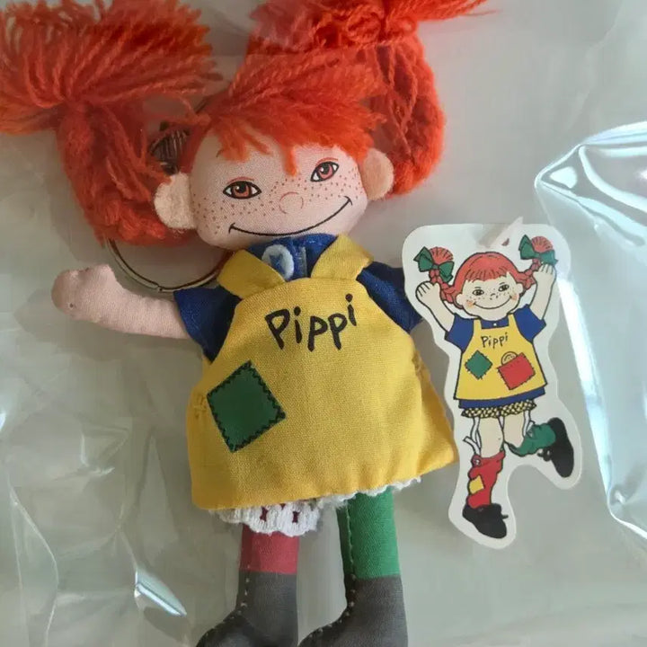 [BUNJANG] Pippi Longstocking Doll Keychain - New &amp; Rare / [새상품] 말괄량이 삐삐 인형 키링 빈티지 인형 소품샵