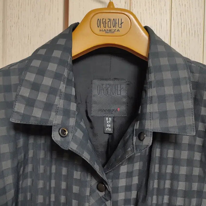 [BUNJANG] HANEZA Italian Check Long Jacket / HANEZA 이따리아나 체크 롱 자켓