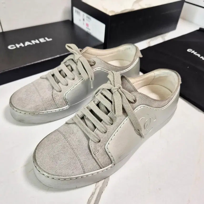 [BUNJANG] Chanel Low-Top Suede Sneakers / (정품) 샤넬 로우탑 스웨이드 스니커즈 운동화 36.5