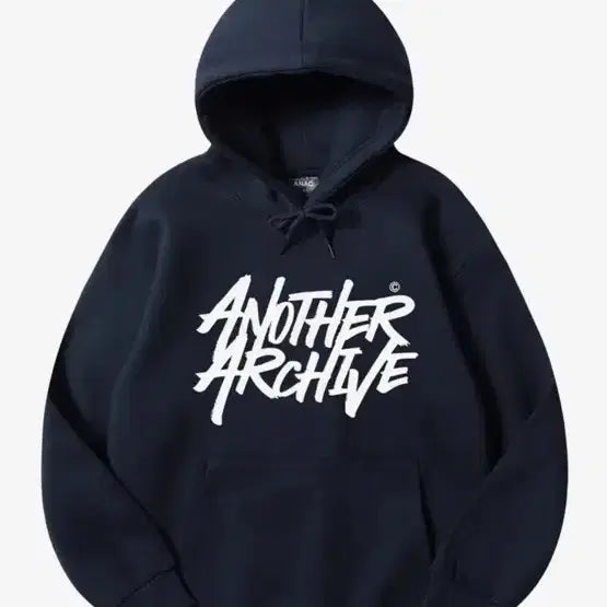 [BUNJANG] Anotherarchive Navy Hoodie / 어나더아카이브 네이비 후드티
