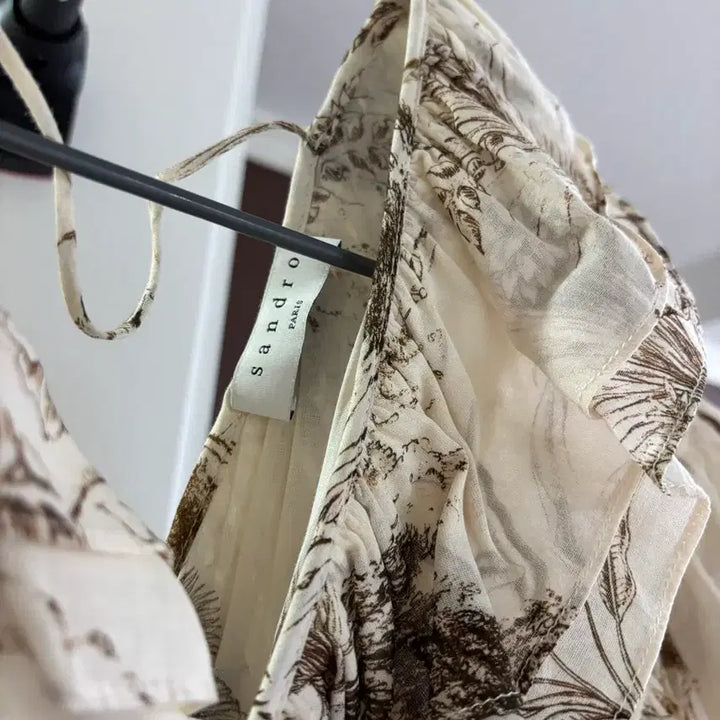 [BUNJANG] Sandro Patterned Summer Long Dress / 산드로 프릴 여름 롱원피스
