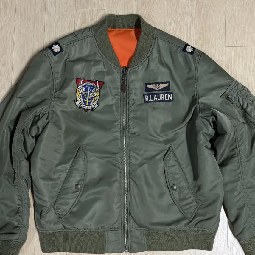 [BUNJANG] Polo Ralph Lauren Reversible Bomber Jacket XL / [폴로 랄프로렌] 리버시블 항공 점퍼 XL 사이즈