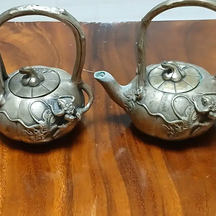 [BUNJANG] Antique Brass Teapot Set / 오래된백동주전자