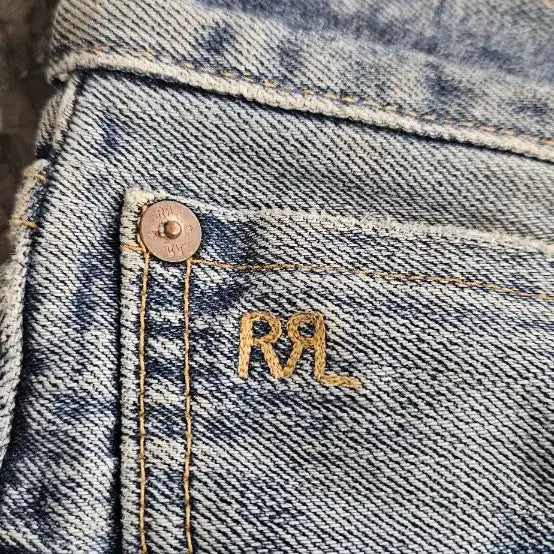 [SOLD OUT] RRL 로우스트레이트 셀비지 데님 데미지 디테일 워싱진