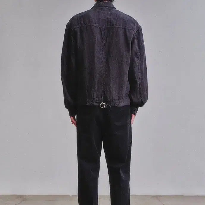 [SOLD OUT] 새제품/XL 26SS 아트이프액츠 린넨 트러커 자켓 블랙 리넨