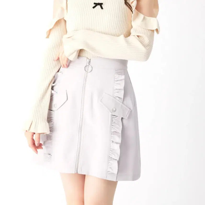 [BUNJANG] Ankruze Frill Violet Color Mini Skirt / 6/26부터 개인 사정 거래 X/일브) 앙크루즈 프릴 바이올렛 컬러 미니