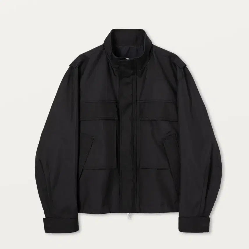 [BUNJANG] Solid Homme Black Shell Parka Multi Pocket Jacket / (새제품)솔리드옴므/블랙 쉘파카 멀티 포켓 자켓/50