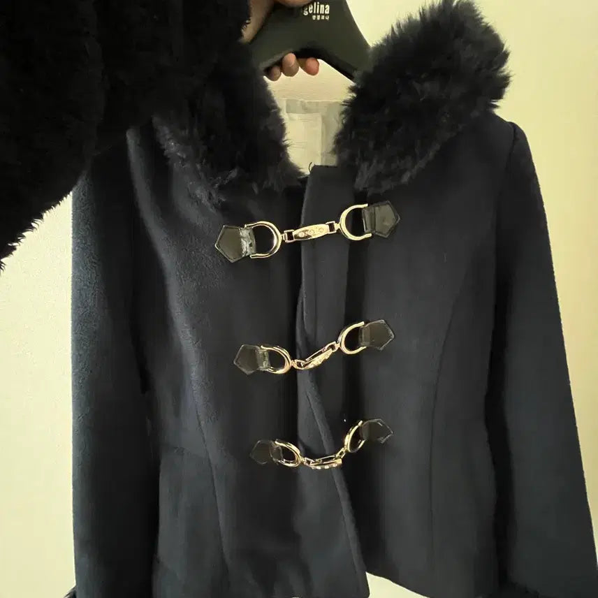 [BUNJANG] Cecil McBee Navy Short Coat / 세실맥비 숏코트 네이비 지뢰계