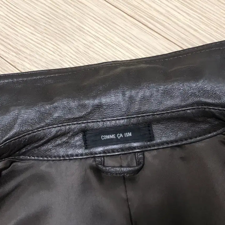 [BUNJANG] L Comme Ca Hidden Button Pigskin Leather Jacket with Belt - Vintage / L co mme ca ism 히든버튼 돼지가죽 자켓 벨트포함 일본빈티지