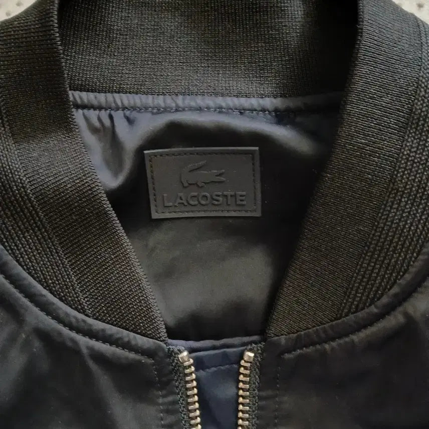 [BUNJANG] Lacoste Black Bomber Jacket / 라코스테 블랙 봄버 자켓