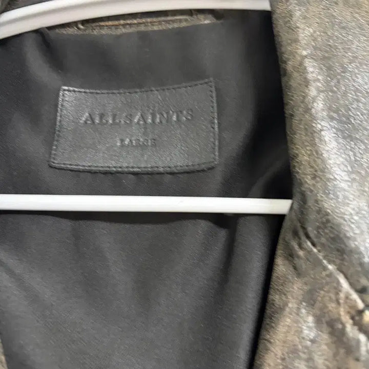 [BUNJANG] AllSaints Hank Crêpe Leather Jacket / 올세인츠 행크 바이커 크랙 레더 가죽 자켓