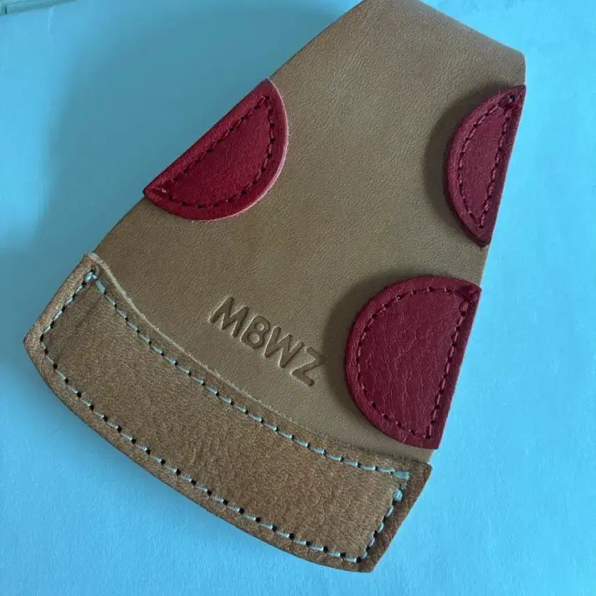 [BUNJANG] MBWZ Leather Card Holder Pizza Design / 무부우즈 가죽 카드지갑 피자 디자인
