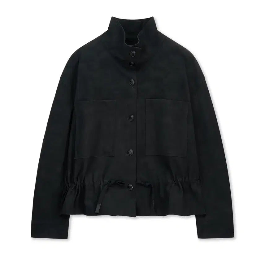 [BUNJANG] HeleneParis Suede String Button Jacket (Black) / (택O) 헬레네파리스 스웨이드 스트링 버튼 재킷 (블랙)