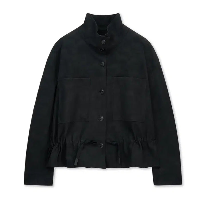 [BUNJANG] HeleneParis Suede String Button Jacket (Black) / (택O) 헬레네파리스 스웨이드 스트링 버튼 재킷 (블랙)