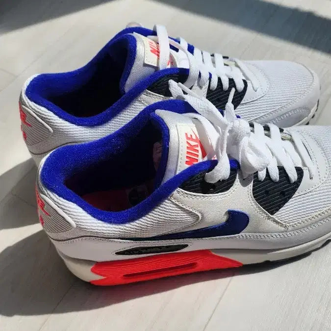[BUNJANG] Nike Air Max 90 White/Blue Sneakers / 나이키 에어맥스 90 화이트/블루 운동화