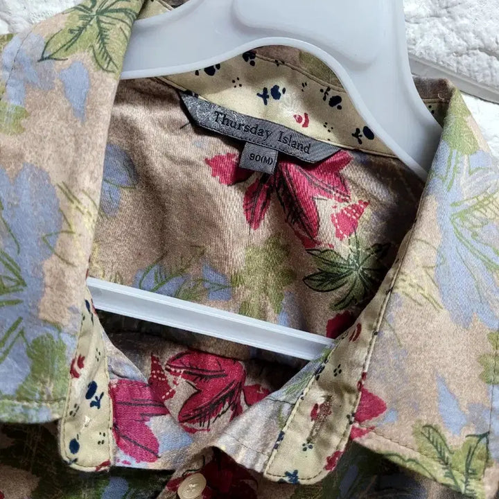 [BUNJANG] Thursday Island Flower Pattern Cotton Shirt Medium / Thursday Island 플라워 패턴 면셔츠M