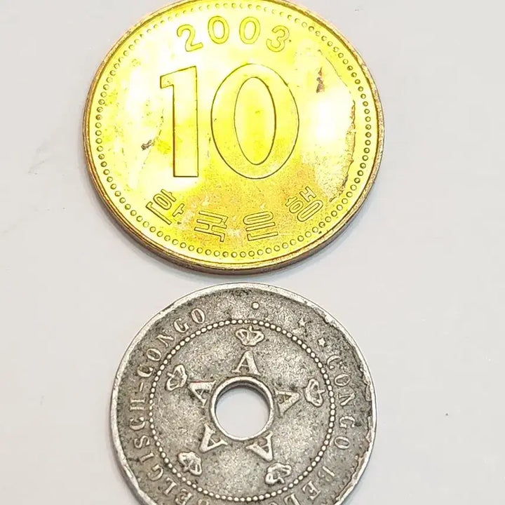 [BUNJANG] Belgian Congo 1919 Coin / 외국동전, 100년 전 동전, 벨기에 콩고 1919년 동전