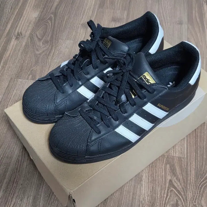 [BUNJANG] Adidas Superstar Core Black Sneakers / (택포/수수료X)아디다스 슈퍼스타 코어블랙
