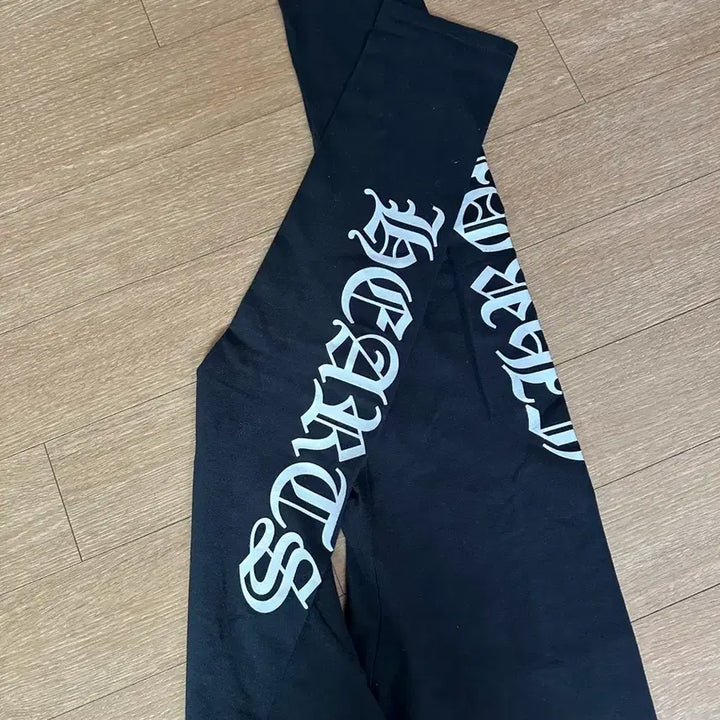 [BUNJANG] Chrome Hearts Horseshoe Script Logo Leggings Black S / 크롬하츠 정품 홀스슈 스크립트 로고 레깅스 블랙 S
