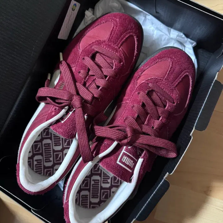 [BUNJANG] Puma Palermo Red Warm White Sneakers / 푸마 팔레르모 레드 웜화이트 240