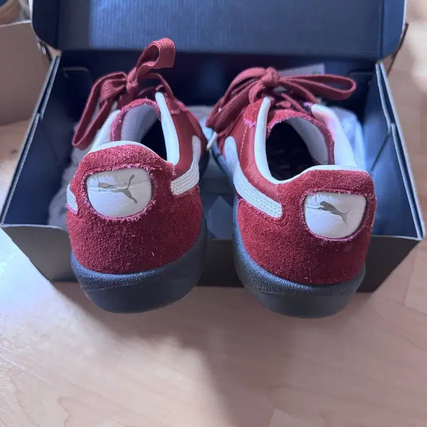 [BUNJANG] Puma Palermo Red Warm White Sneakers / 푸마 팔레르모 레드 웜화이트 240
