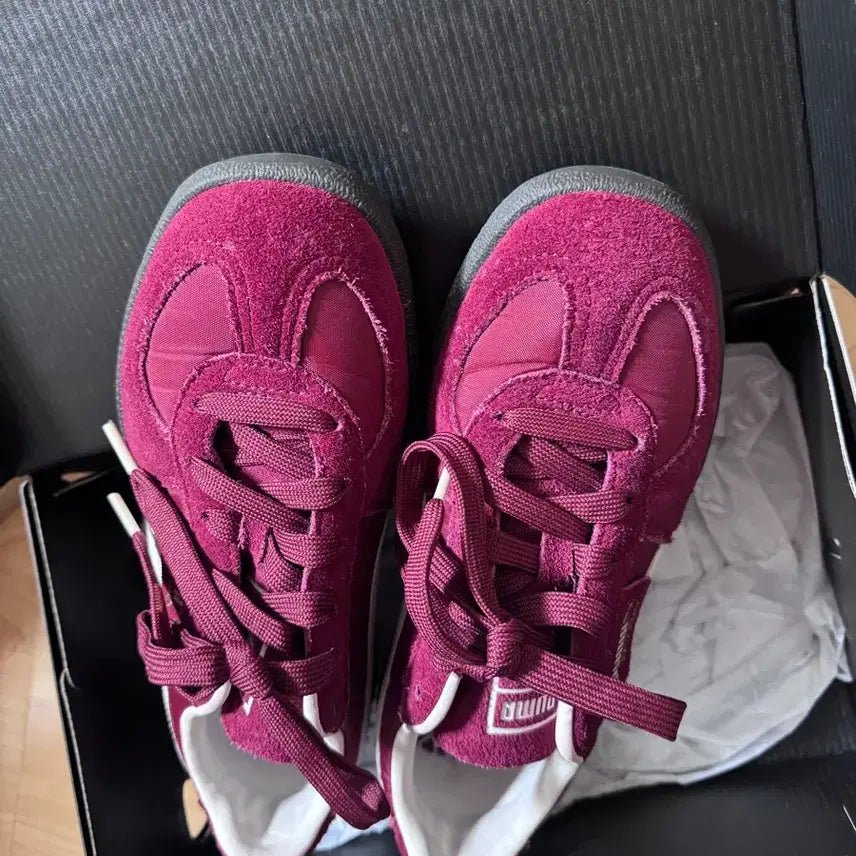 [BUNJANG] Puma Palermo Red Warm White Sneakers / 푸마 팔레르모 레드 웜화이트 240