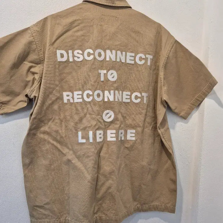 [BUNJANG] LIBERE Khaki Short Sleeve Shirt / LIBERE 리베레 카키색 반팔 셔츠