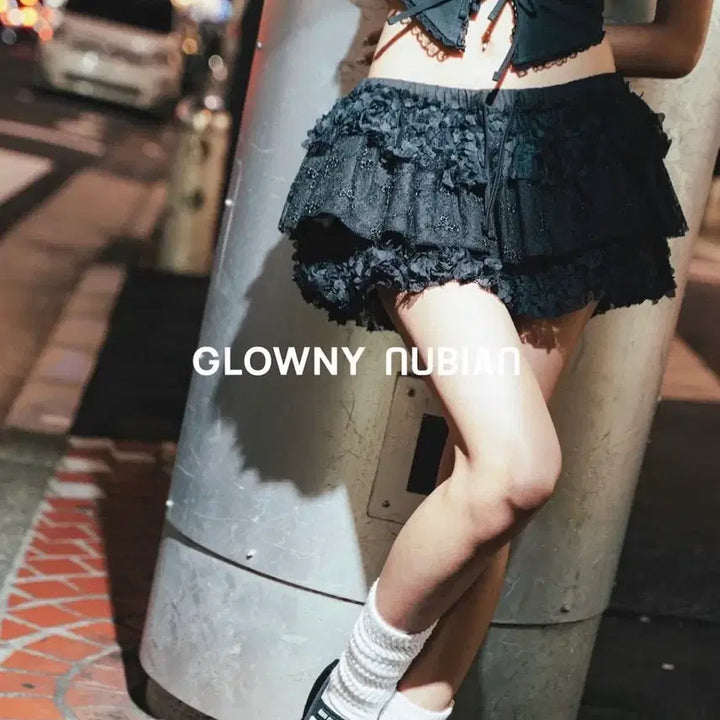 [BUNJANG] GLOWNY Lace Ruffle Mini Skirt / GLOWNY 걸프렌드 스커트