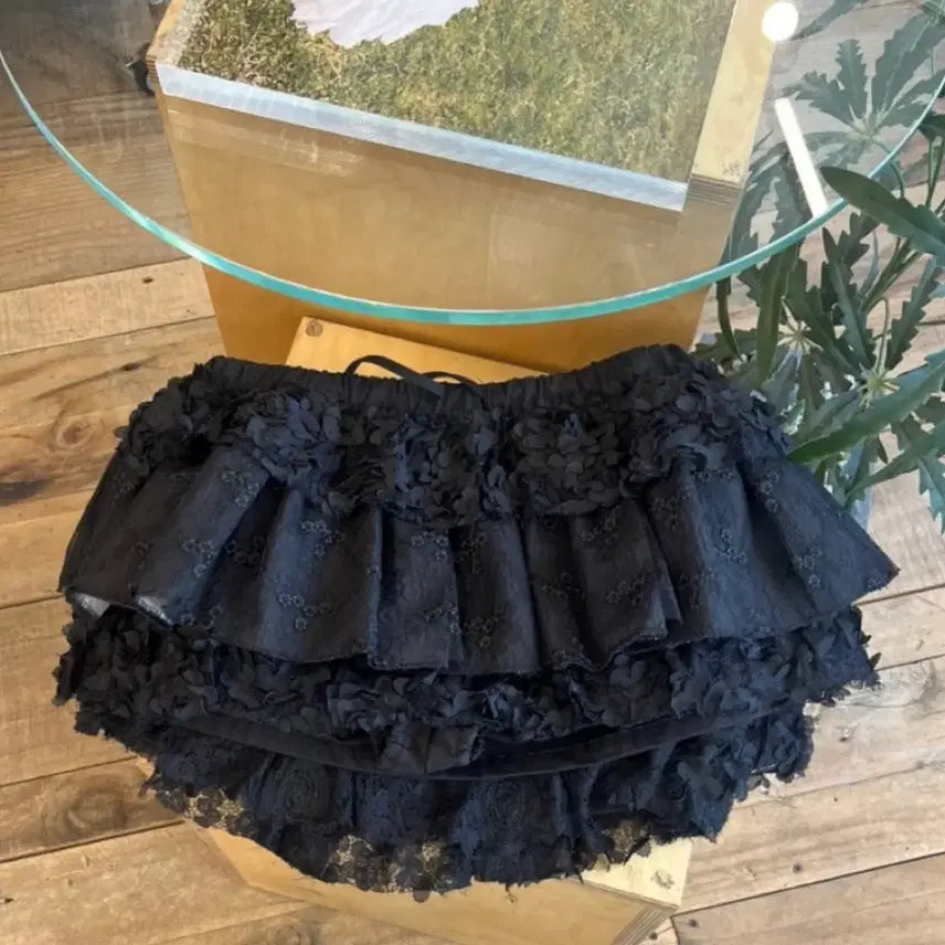 [BUNJANG] GLOWNY Lace Ruffle Mini Skirt / GLOWNY 걸프렌드 스커트