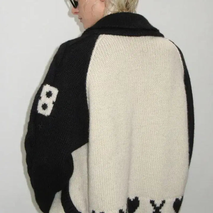 [BUNJANG] Sunburn Cowichan Cable Wool Knit Raglan Cardigan / 썬번프로젝트 코위찬 케이블 자켓 울니트래글런자카드가디건배색나그랑꽈배기하트
