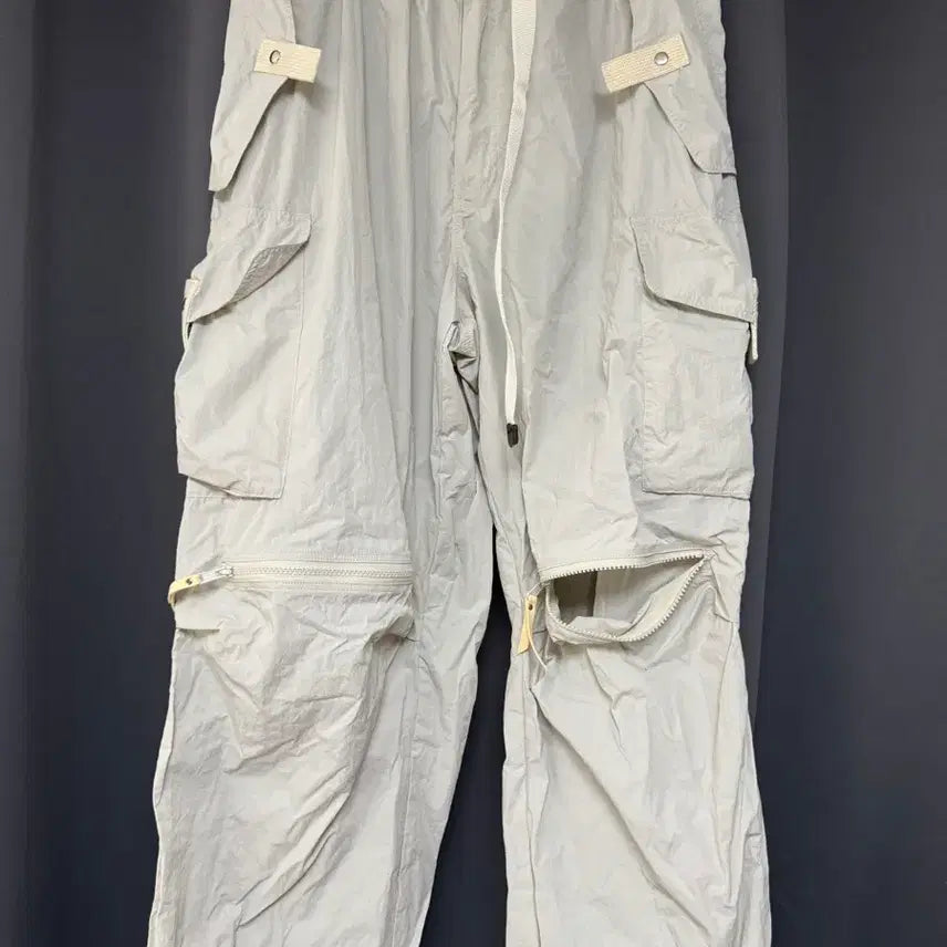 [BUNJANG] Haea Cargo Nylon Pants Cream / haea 카고 나일론 팬츠 크림