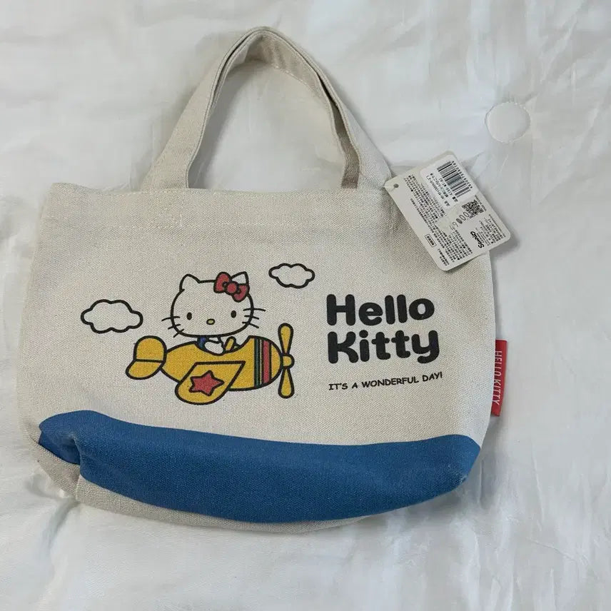 [BUNJANG] Hello Kitty 50th Anniversary Airplane Mini Tote Bag / 헬로키티 50주년 비행기 미니 토트백