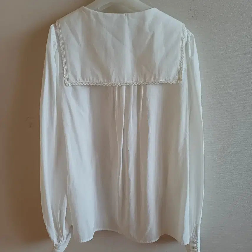 [BUNJANG] LE NINA Ivory Lace Sailor Blouse / 미착용 LE NINA 르니나 블라우스F 판매합니다