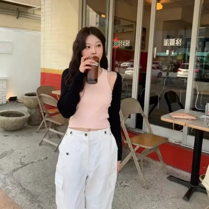 [BUNJANG] Verni Market Plain Sleeveless Peach / 베르니마켓 플레인 슬리브리스 피치