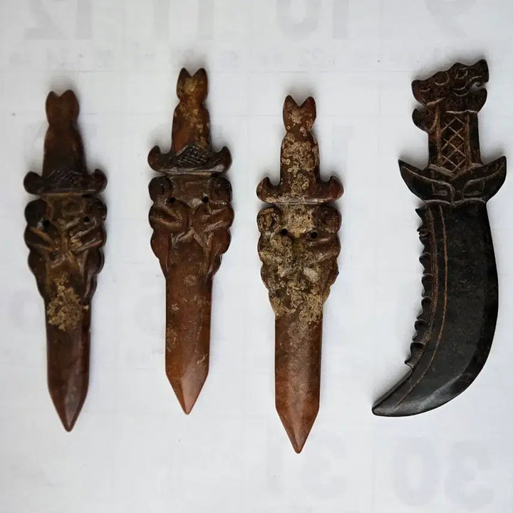 [BUNJANG] Jade Dagger Ornaments (Set of 4) / 칼 단검 옥 장식품 4개