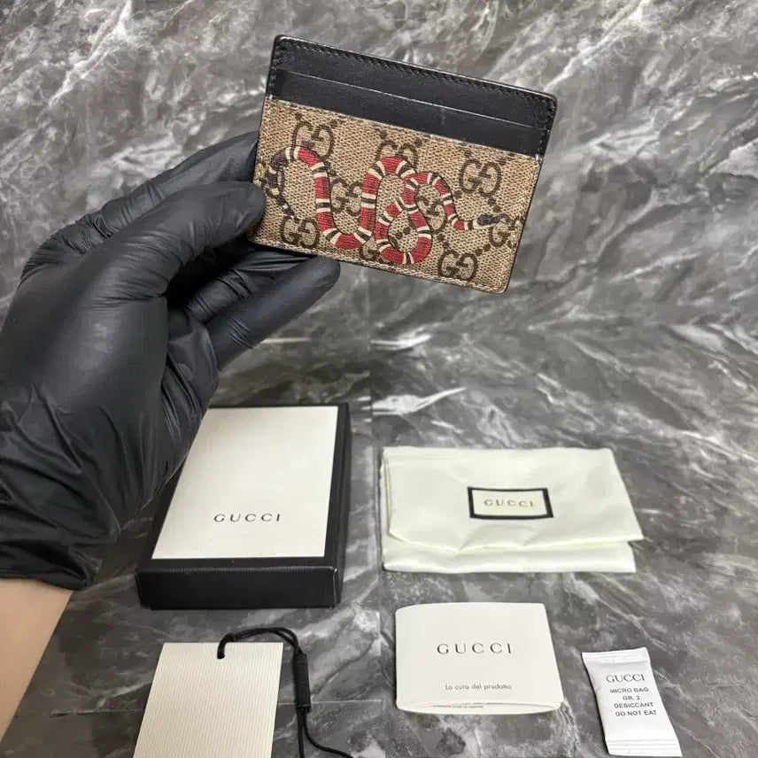 [BUNJANG] Gucci Bestiary Kingsnake Card Holder / 구찌 베스트리에 킹스네이크 카드지갑