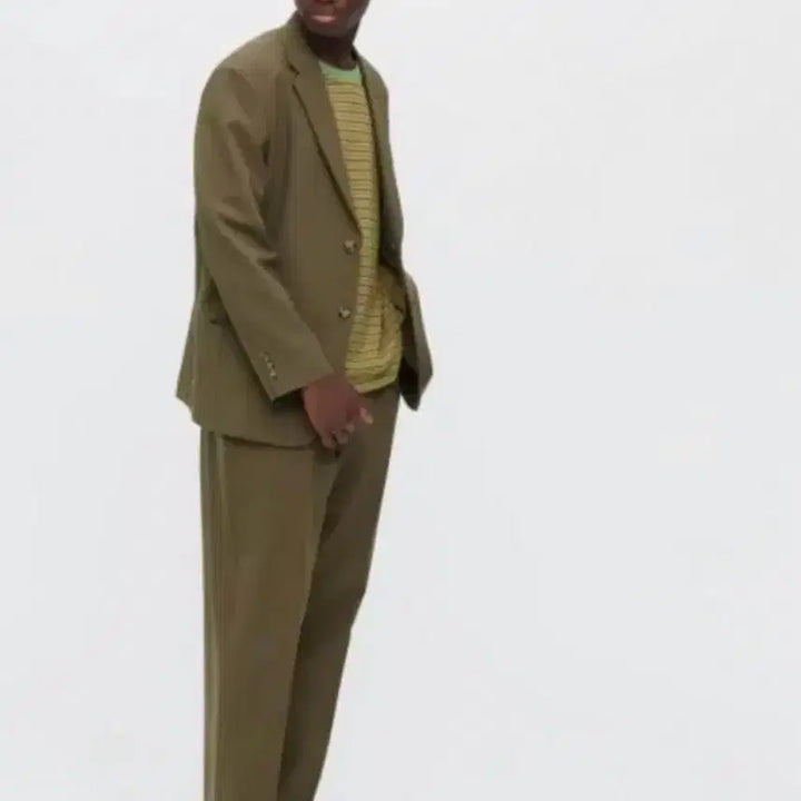 [BUNJANG] Uniqlo x MARNI Wide Fit Pleated Trousers - Olive (L) / 유니클로 x 마르니 와이드 핏 플리티드 트라우저 새제품 L사이즈