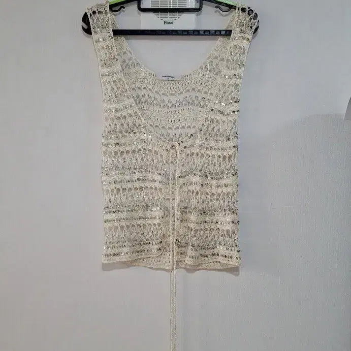 [BUNJANG] Amani Design Crochet Knit Vest / 여 55.66.Amani Design 크로셰 뜨개 조끼