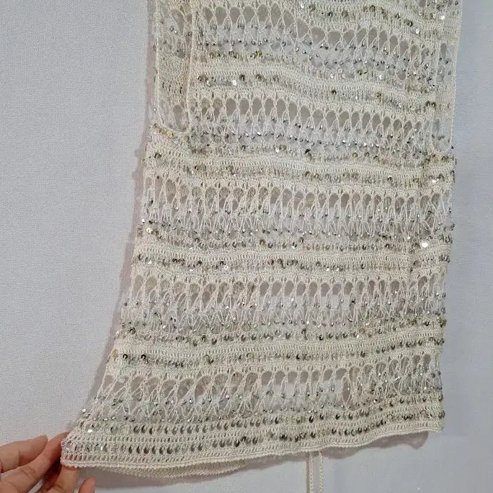 [BUNJANG] Amani Design Crochet Knit Vest / 여 55.66.Amani Design 크로셰 뜨개 조끼