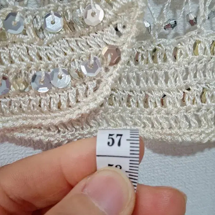 [BUNJANG] Amani Design Crochet Knit Vest / 여 55.66.Amani Design 크로셰 뜨개 조끼