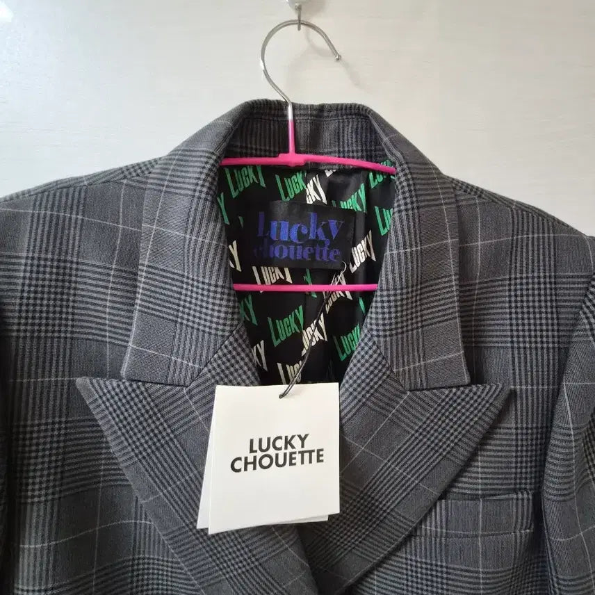 [BUNJANG] Lucky Chouette Check Maxi Long Jacket / 럭키슈에뜨 체크 맥시 롱자켓 55