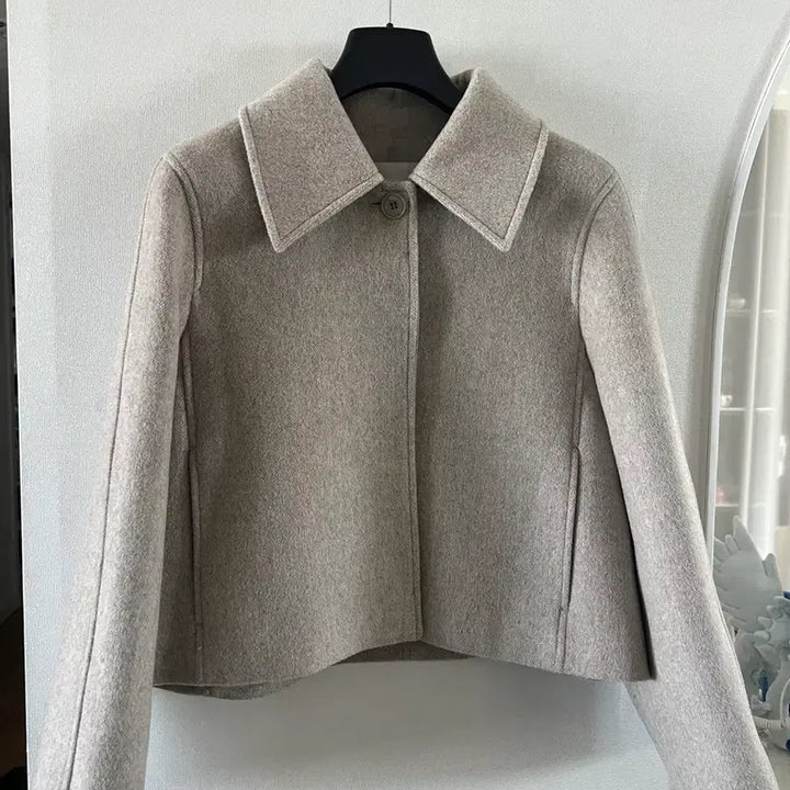 [SOLD OUT] 던스트 싱글 울 코트 오트 멜란지