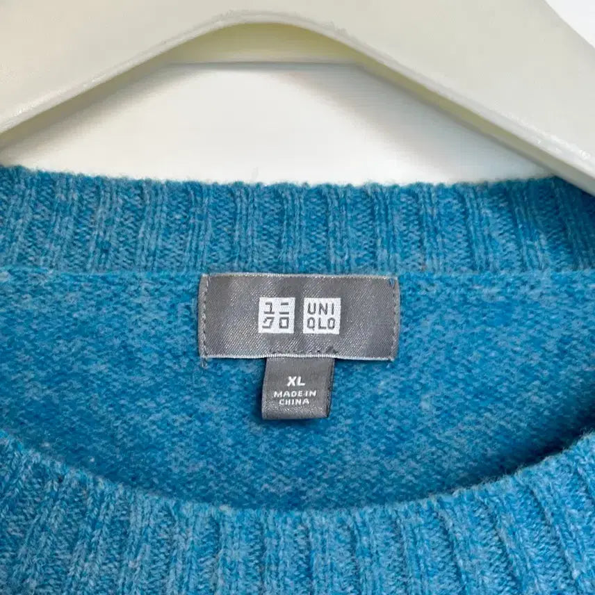 [BUNJANG] Uniqlo Blue Wool Knit Sweater / 새상품 남녀공용)유니클로 블루 울 니트 XL 스웨터 울니트 가디건