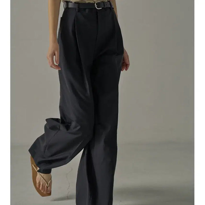 [BUNJANG] Facade Pattern Summer Wool Wide Pants / 파사드패턴 썸머울 와이드 팬츠