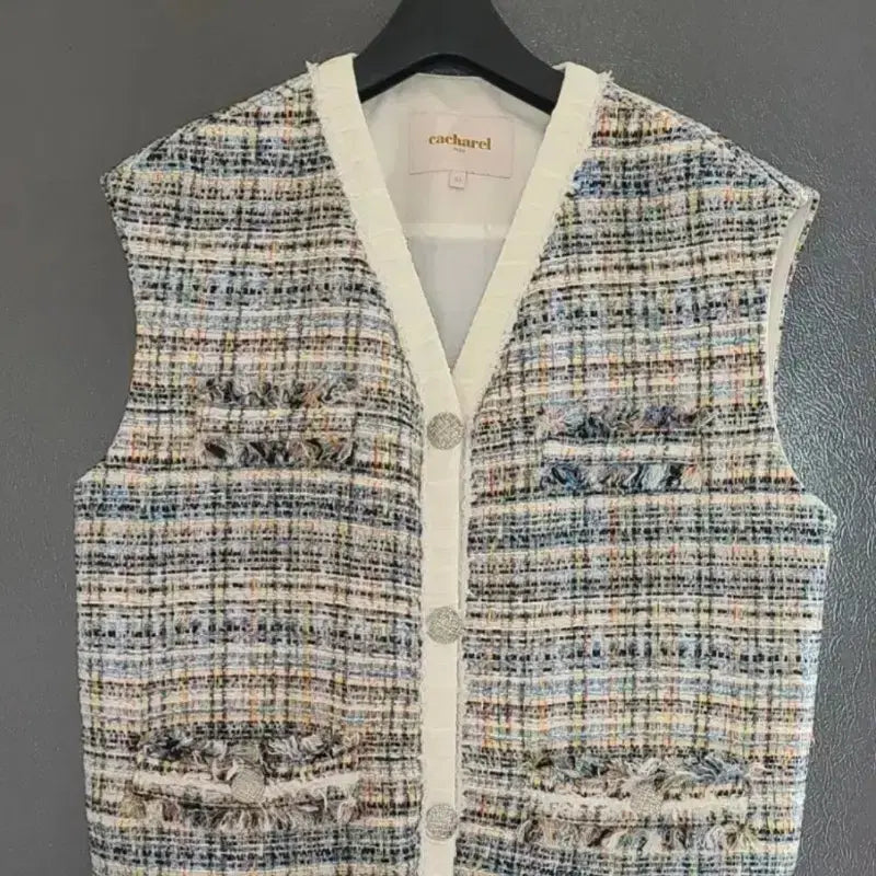 [BUNJANG] Cacharel Italian Tweed Vest / 까샤렐 이태리원단 트위드 조끼