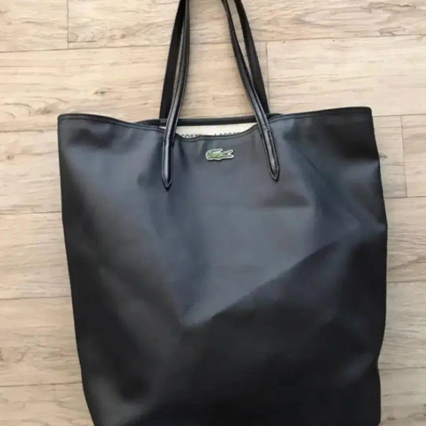 [BUNJANG] Lacoste Black Shopper Shoulder Bag / 라코스테 블랙 쇼퍼숄더백