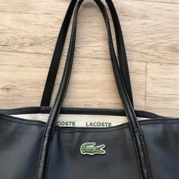 [BUNJANG] Lacoste Black Shopper Shoulder Bag / 라코스테 블랙 쇼퍼숄더백