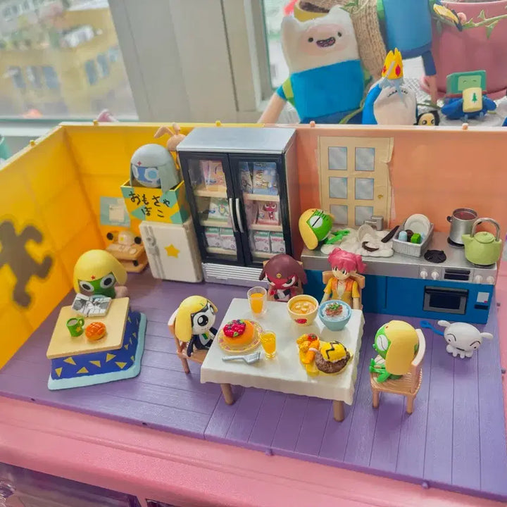 [BUNJANG] Keroro Chibi Kitchen Room Box Miniature Vintage Figure Re-Ment / 케로로 치빅 키친 룸박스 미니어처 고전 피규어 리멘트 식완