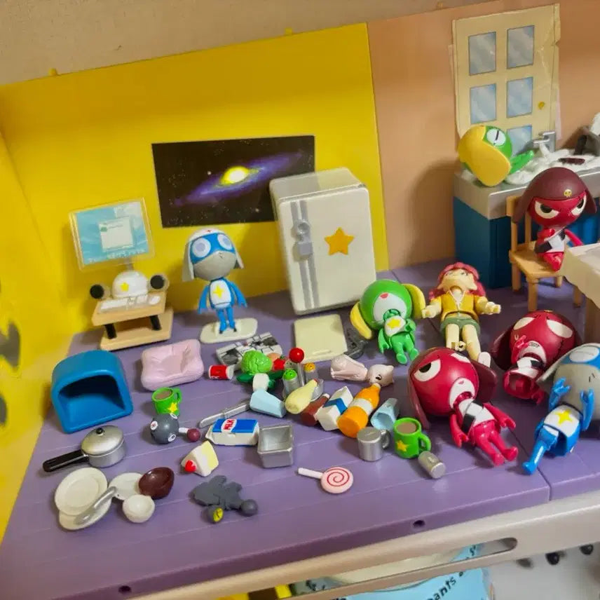 [BUNJANG] Keroro Chibi Kitchen Room Box Miniature Vintage Figure Re-Ment / 케로로 치빅 키친 룸박스 미니어처 고전 피규어 리멘트 식완
